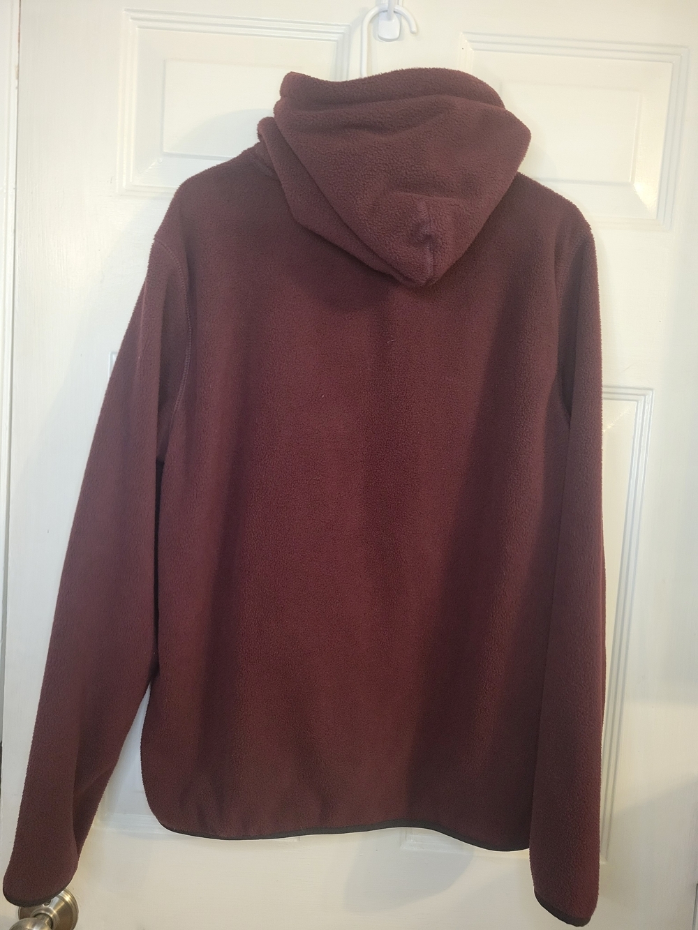 Aeropostale Men's Hooded Fleece Pullover - Deep Wine - Picture 5 of 8